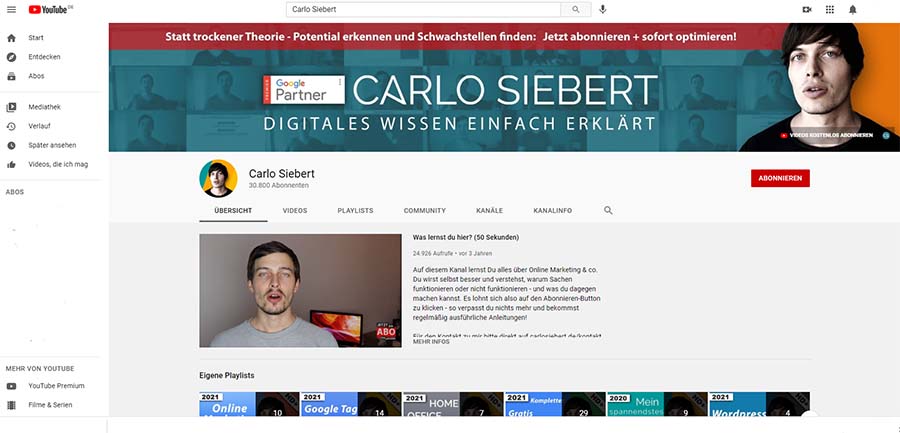 Youtube Infos zu Google MyBusiness